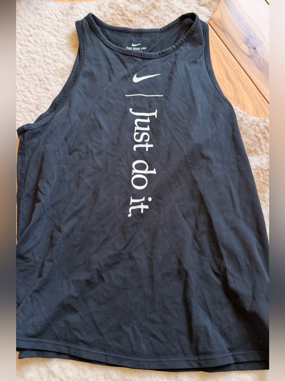 Nike just do it black tank top small